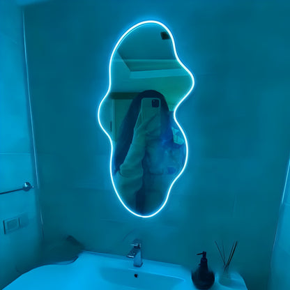 Wavy Selfie Neon Mirror