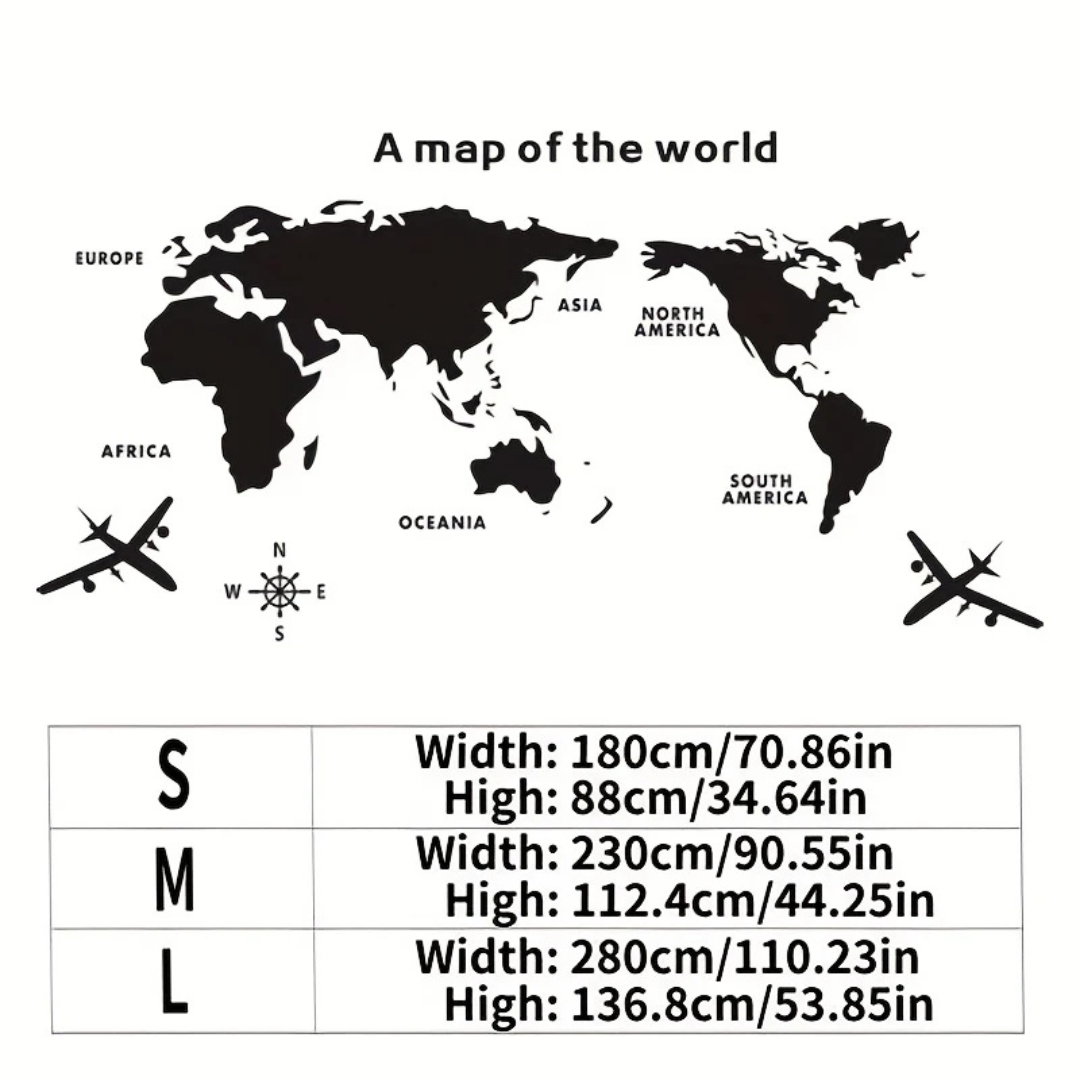 World Map Creative Wall Art - 3D Acrylic Geography Decor