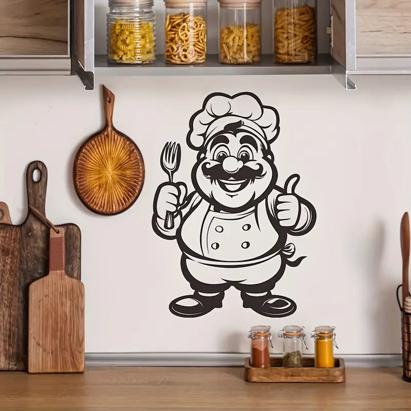 Chef With Fork - Kitchen & Dinning Wall Decor