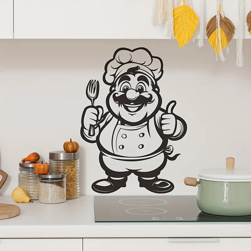 Chef With Fork - Kitchen & Dinning Wall Decor