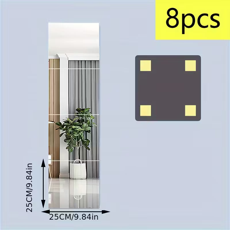 Acrylic Mirror Wall Decals DIY Background Wall Decoration