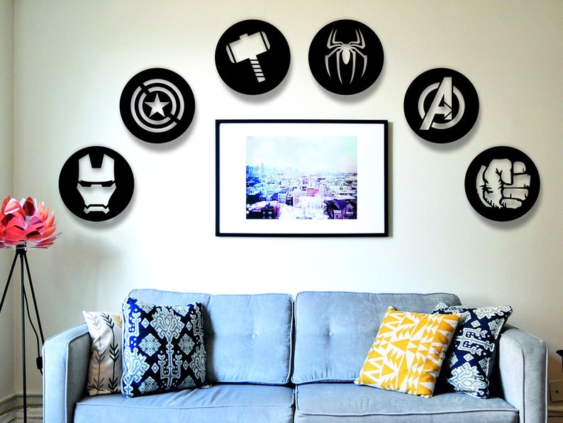 Avengers Wall Decor Set of 6 | Superhero