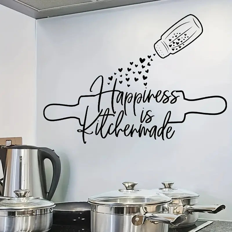 Happiness is Kitchen made - Acrylic Kitchen Wall Decal - Best For Home & Restaurant