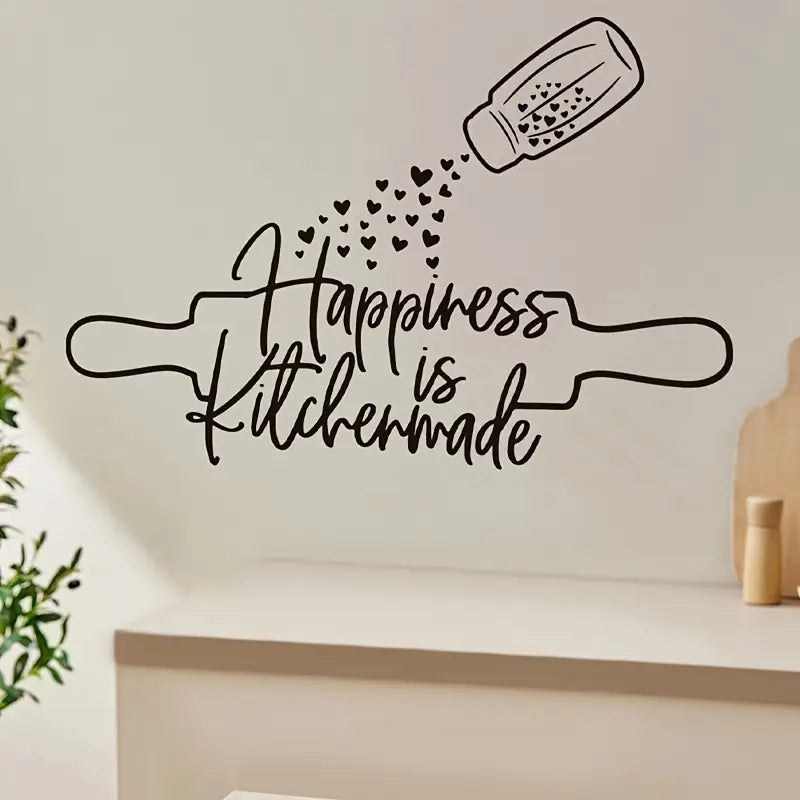 Happiness is Kitchen made - Acrylic Kitchen Wall Decal - Best For Home & Restaurant