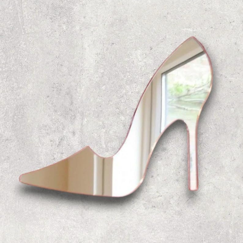 High Heel Shoe Acrylic Mirror Wall Art