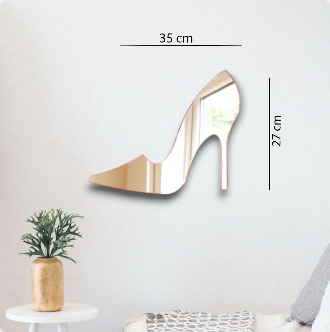 High Heel Shoe Acrylic Mirror Wall Art