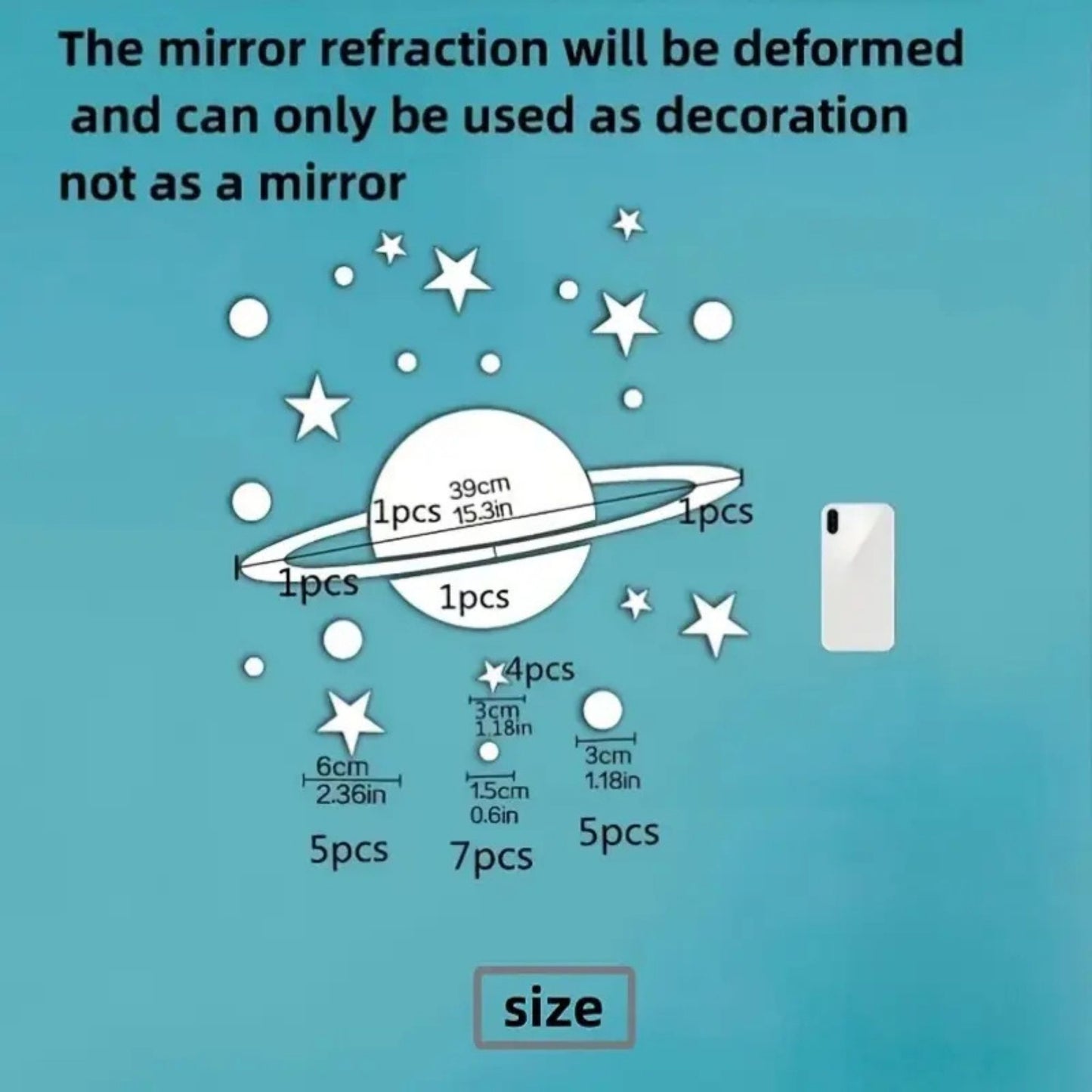 Planet Space Wall Stickers Set for Kids Room Decor