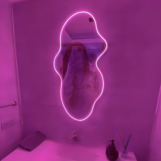 Wavy Selfie Neon Mirror