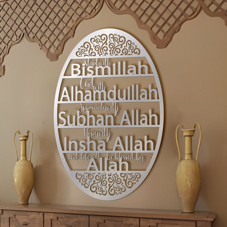 Start With Bismillah End With Alhamdulillah Decor