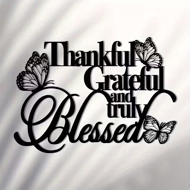 Stylish Gratitude Quote Wall Art for Elegant Home Interiors Dubai Sharjah UAE