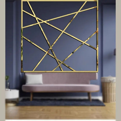 3D Acrylic Wall Stickers, Long Strip Three-dimensional Mirror