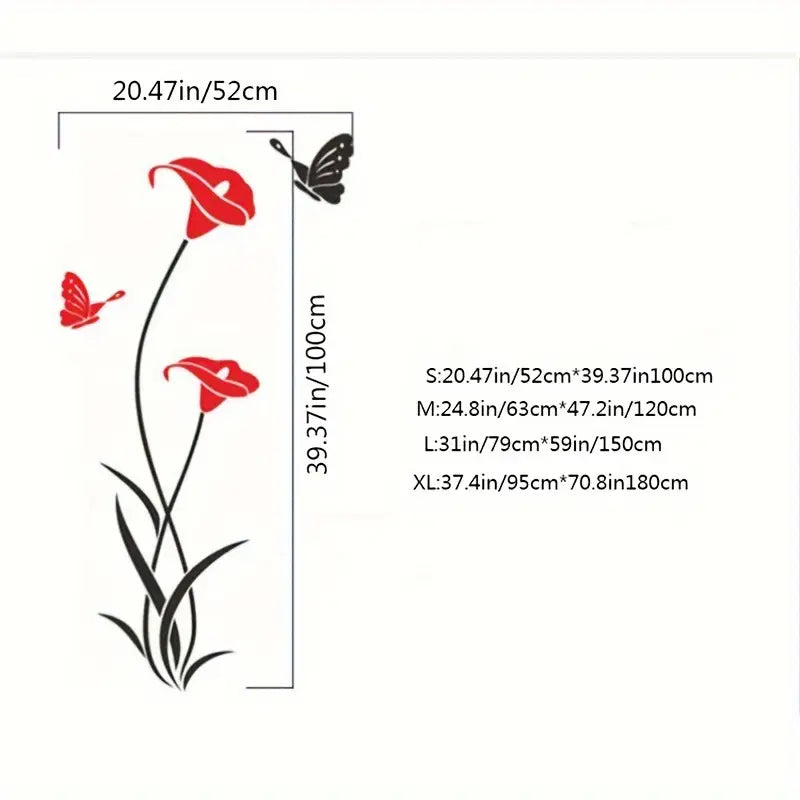 3D Acrylic Floral Wall Art Stickers