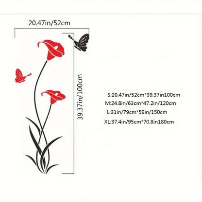 3D Acrylic Floral Wall Art Stickers