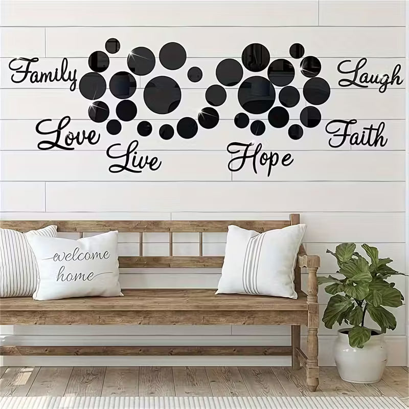 26pcs Acrylic Mirror Wall Stickers