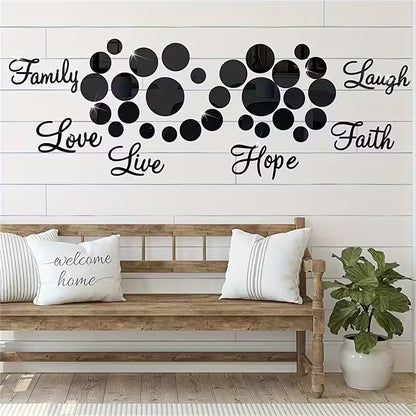 26pcs Acrylic Mirror Wall Stickers