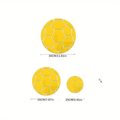 Creative Mirror Stickers for Kids Room – Football-Themed Acrylic 3D Art