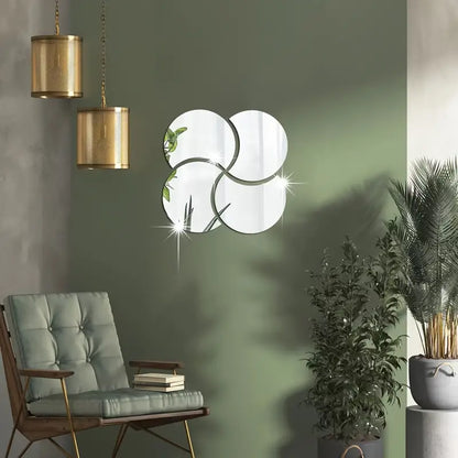 1 Set/4pcs Clover Acrylic Mirror Wall Art