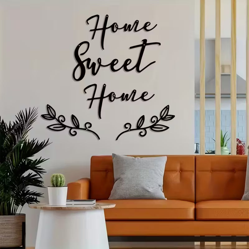 Elegant 5pcs Acrylic Home Sweet Home Text Wall Decoration for Living Room in Dubai UAE