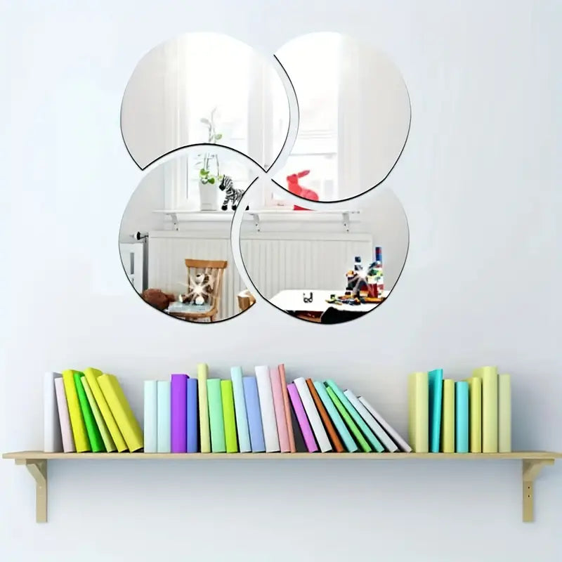 1 Set/4pcs Clover Acrylic Mirror Wall Art