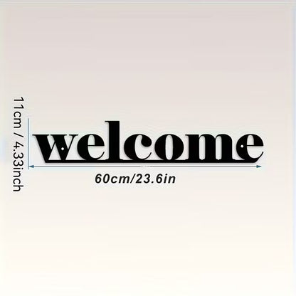 Modern Acrylic Wall Art "Welcome" Sign