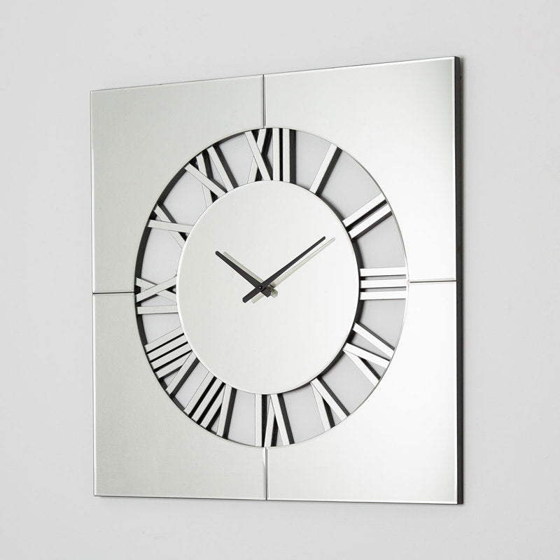 Modern Mirror Wall Clock – Living Room Decor