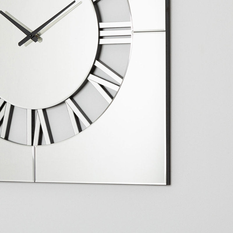 Modern Mirror Wall Clock – Living Room Decor