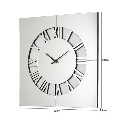 Modern Mirror Wall Clock – Living Room Decor