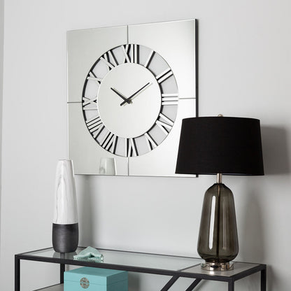 Modern Mirror Wall Clock – Living Room Decor