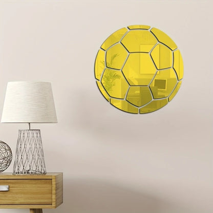 Creative Mirror Stickers for Kids Room – Football-Themed Acrylic 3D Art