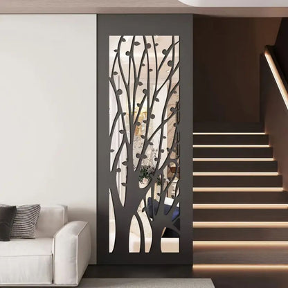Abstract Money Tree Acrylic Mirror Wall Decor – reflective acrylic wall art for Dubai & UAE interiors by Signature Wall Arts.