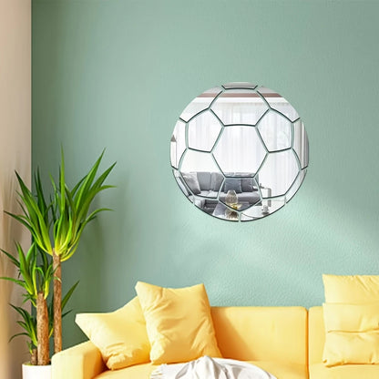 Creative Mirror Stickers for Kids Room – Football-Themed Acrylic 3D Art