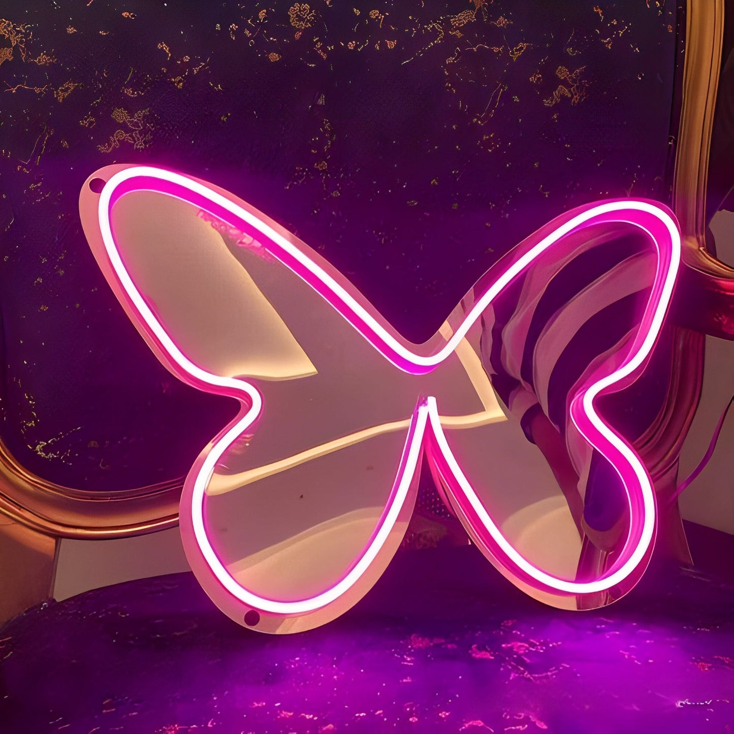 Butterfly Selfie Neon Mirror - Neon Light