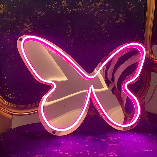 Butterfly Selfie Neon Mirror - Neon Light