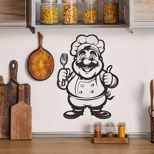 Chef With Fork - Kitchen & Dinning Wall Decor