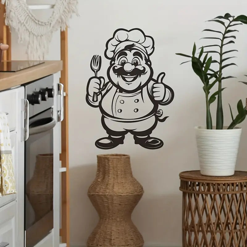 Chef With Fork - Kitchen & Dinning Wall Decor