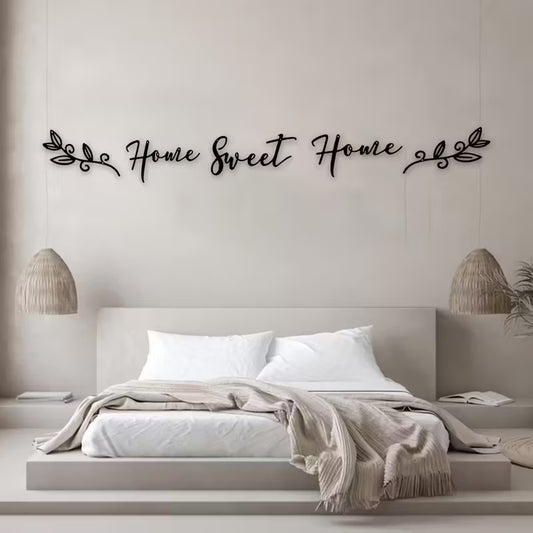 Contemporary Home Sweet Home Wall Art 5 Piece Acrylic Set for Villas and Apartments in Dubai