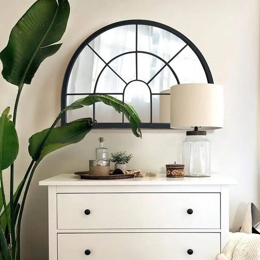 Arched Window Mirror with Acrylic Frame