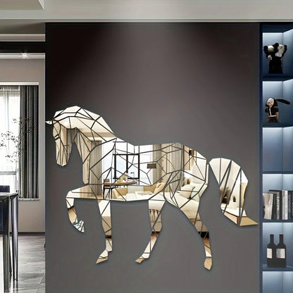Horse Theme 3D Acrylic Mirror Wall Art