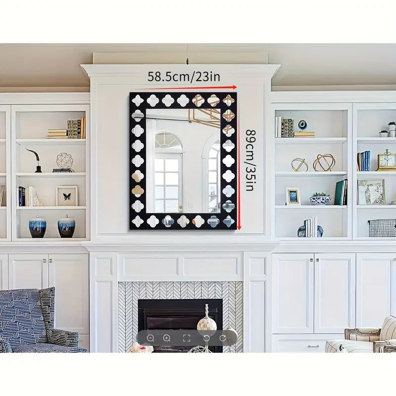 Black Wooden Frame  Modern Decorative Mirror