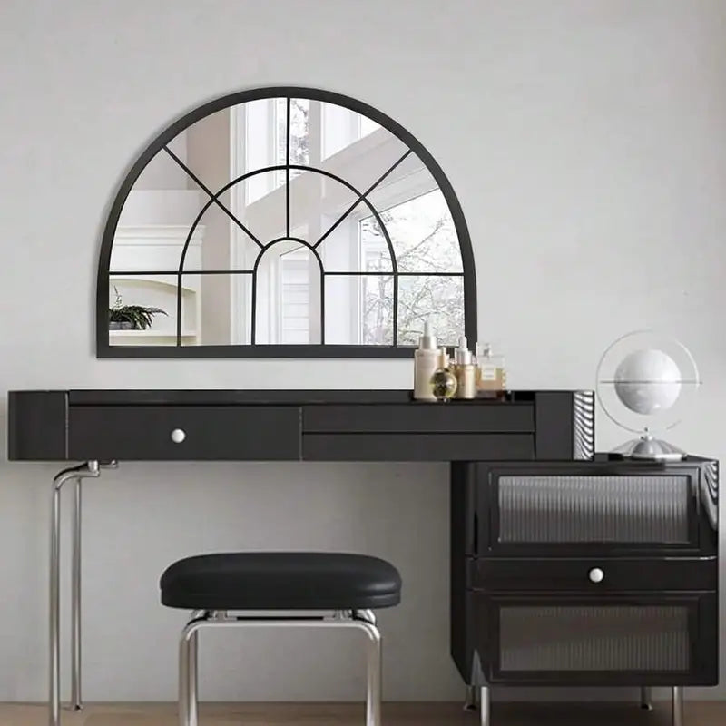 Arched Window Mirror with Acrylic Frame