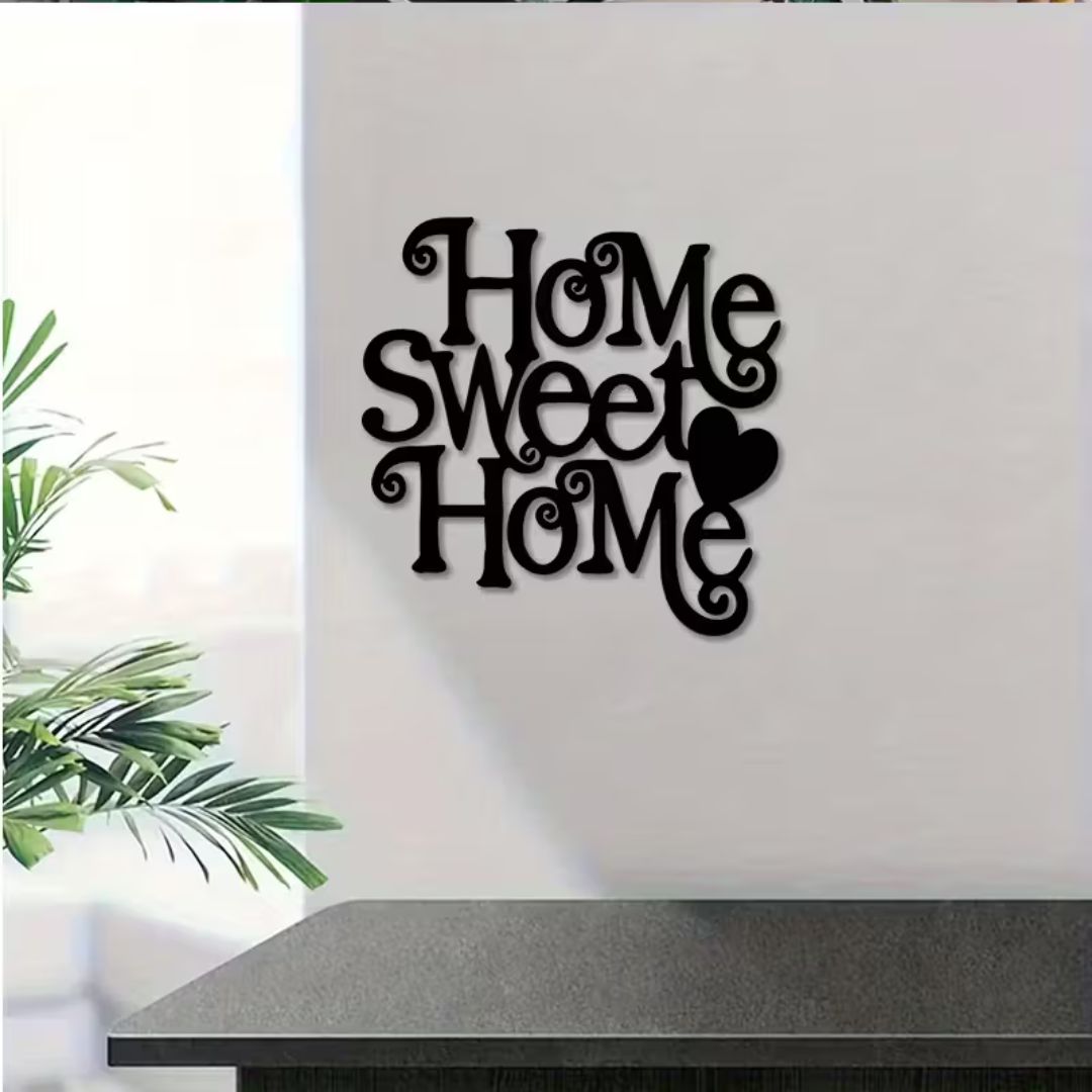 Stylish Home Sweet Home wall hanging made from shiny acrylic in Abu Dhabi