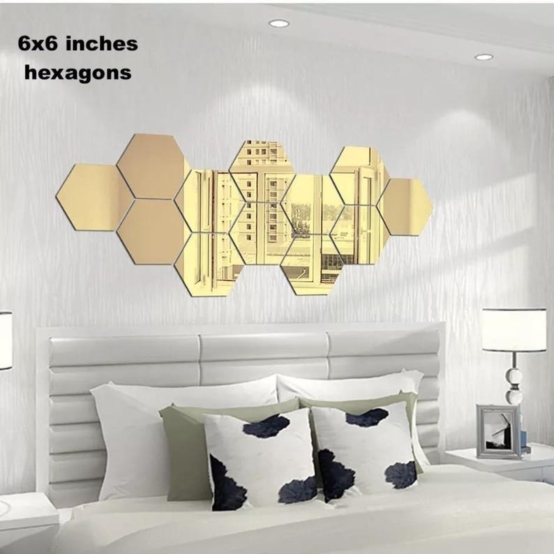 Acrylic Mirror Hexagon | Decorative Wall Decals