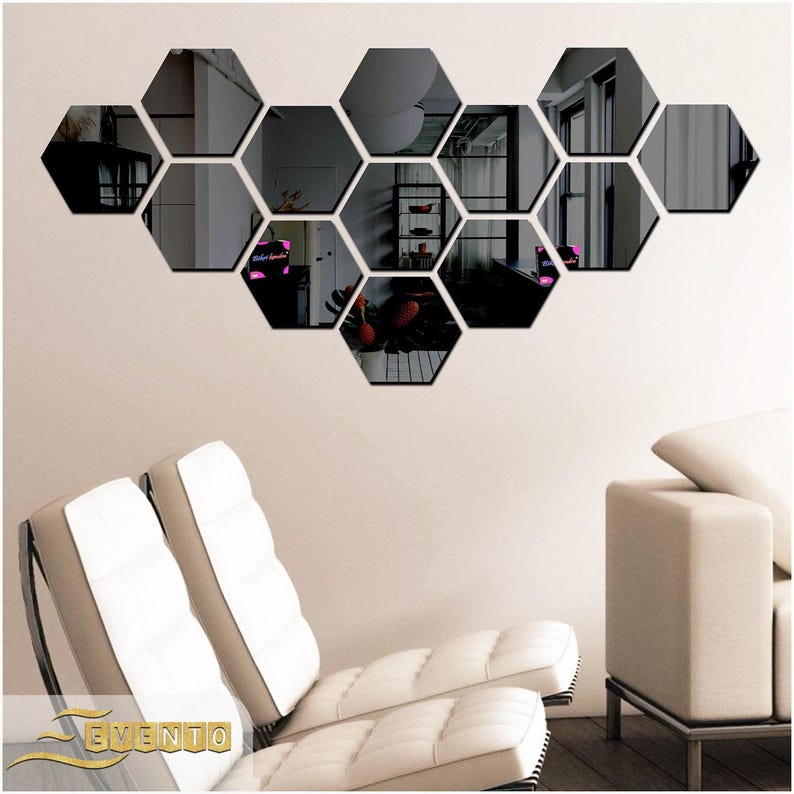 Acrylic Mirror Hexagon | Decorative Wall Decals