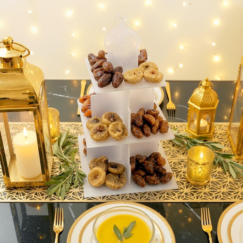 Ramadan Tiered Serving Stand Dessert & Date Holder