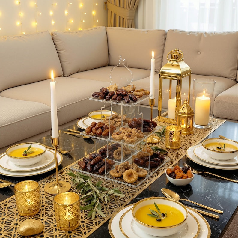 Ramadan Tiered Serving Stand Dessert & Date Holder