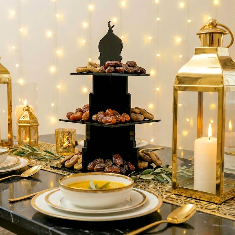 Ramadan Tiered Serving Stand Dessert & Date Holder