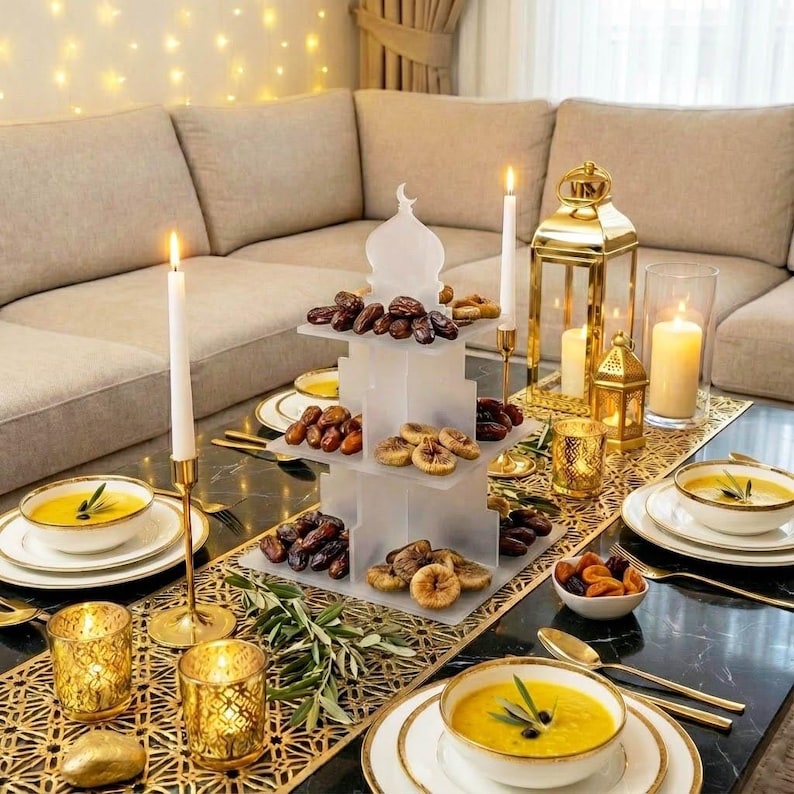 Ramadan Tiered Serving Stand Dessert & Date Holder
