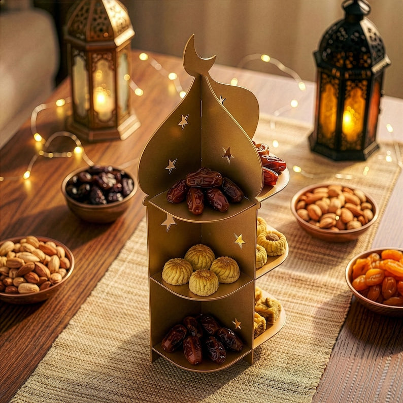 Ramadan Serving Stand Dessert & Date Holder
