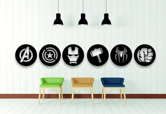 Avengers Wall Decor Set of 6 | Superhero