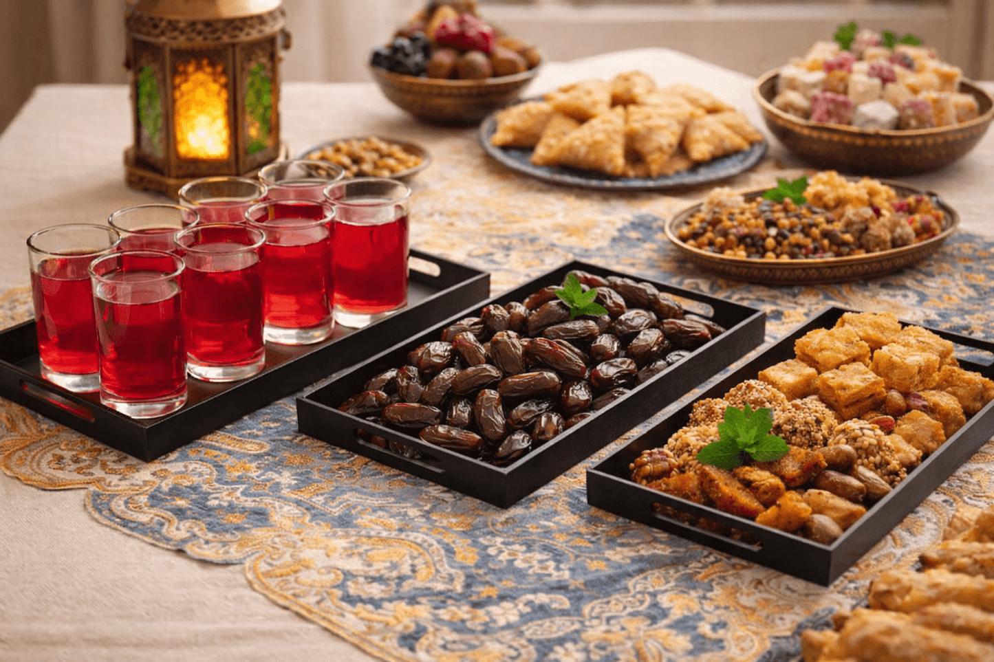 Set of 3 Black Acrylic Trays